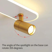 Lustra LED cu Proiector Reglabil FISSO Camilla, 48W, lumina Rece/Calda/Neutra 3000K/4000K/6000K, Auriu Lucios, Metal si Acril Lustre LED Default Title Alessandro Design