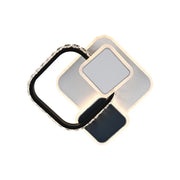 Křišťálový LED lustr GELLA 48W, čtvercový, studené/teplé/neutrální světlo, černá bílá LED lustr Výchozí název Alessandro Design