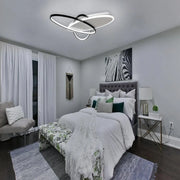 LED lustr s dálkovým ovládáním LIGURIA 77W, 3 ovály, studené/teplé/neutrální světlo, stmívatelné, černá bílá LED lustry s dálkovým ovládáním Výchozí název Alessandro Design
