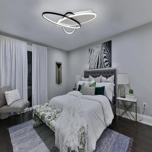 LED lustr s dálkovým ovládáním LIGURIA 77W, 3 ovály, studené/teplé/neutrální světlo, stmívatelné, černá bílá LED lustry s dálkovým ovládáním Výchozí název Alessandro Design