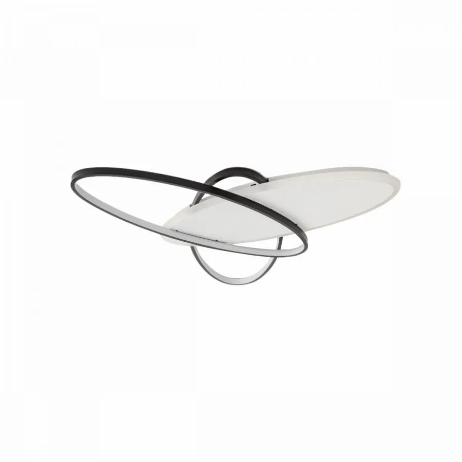 LED lustr s dálkovým ovládáním LIGURIA 77W, 3 ovály, studené/teplé/neutrální světlo, stmívatelné, černá bílá LED lustry s dálkovým ovládáním Výchozí název Alessandro Design
