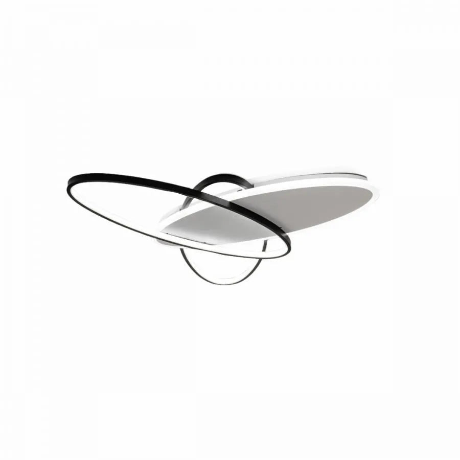 LED lustr s dálkovým ovládáním LIGURIA 77W, 3 ovály, studené/teplé/neutrální světlo, stmívatelné, černá bílá LED lustry s dálkovým ovládáním Výchozí název Alessandro Design
