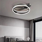 LED lustr s dálkovým ovládáním CERELIS 90W, studené/teplé/neutrální světlo, stmívatelné, černé LED lustry s dálkovým ovládáním Výchozí název Alessandro Design
