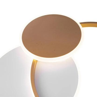 LED lustr s dálkovým ovládáním KILLIAN 46W, 3 kruhy, studené/teplé/neutrální světlo 3000K/4000K/6000K, stmívatelné, zlato bílé LED lustry s dálkovým ovládáním Výchozí název Alessandro Design