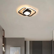 DUOFORM LED lustr, 21W, 3 čtverce, studené/teplé/neutrální světlo, černé LED lustry Výchozí název Alessandro Design