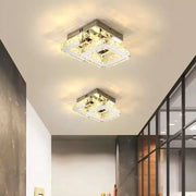 Křišťálový LED lustr JEREMIAH 48W, 2 čtverce, studené/teplé/neutrální světlo, lesklý chrom LED lustry Výchozí název Alessandro Design