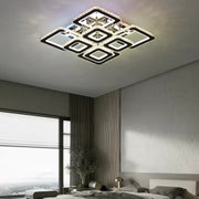 LED lustr s dálkovým ovládáním a krystalem QUADRIA SUPREMO RGB 168W, 8 čtverců, studené/teplé/neutrální světlo, stmívatelné, lesklé chromové LED lustry s dálkovým ovládáním Výchozí název Alessandro Design