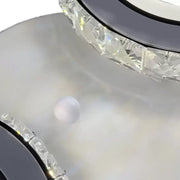 LED lustr s dálkovým ovládáním a krystalem NOVA ROTONDA 34W, 2 kruhy, studené/teplé/neutrální světlo, bílé křišťálové LED lustry Výchozí název Alessandro Design