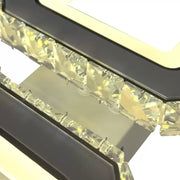 LED lustr s dálkovým ovládáním a krystalem QUADRIS 41W, 2 čtverce, studené/teplé/neutrální světlo, stmívatelné, bílý křišťálový LED lustr Výchozí název Alessandro Design