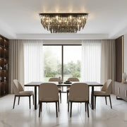 Křišťálový lustr, Brady, 14xE14, obdélníkový, šedý Křišťálové lustry Výchozí název Alessandro Design