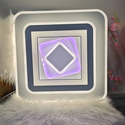 LED lustr DOLIA, 101W, 50x50cm, studené/teplé/neutrální světlo, bílé LED lustry Výchozí název Alessandro Design