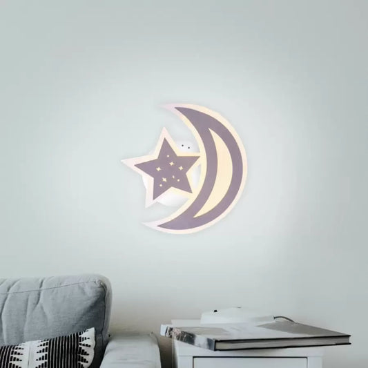 LED lustr ELLY 36W, měsíc a hvězda, studené/teplé/neutrální světlo, hnědý LED lustr Výchozí název Alessandro Design