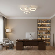 LED lustr ERIKA 20W, 3 čtverce, neutrální světlo 4000k, bílé, kovové a akrylové aplikované LED lustry Výchozí název Alessandro Design
