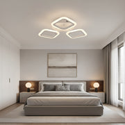 LED lustr ERIKA 20W, 3 čtverce, neutrální světlo 4000k, bílé, kovové a akrylové aplikované LED lustry Výchozí název Alessandro Design