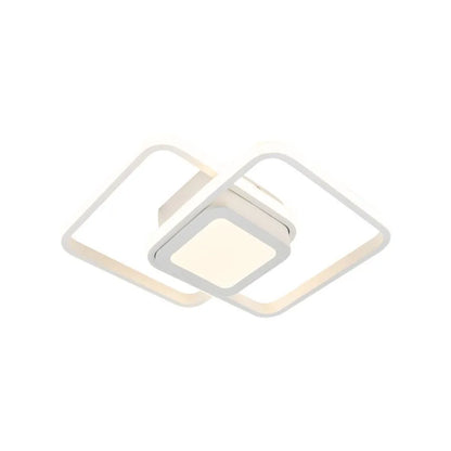 DUOFORM LED lustr 21W, 3 čtverce, studené/teplé/neutrální světlo, bílá Aplikované LED lustry Výchozí název Alessandro Design