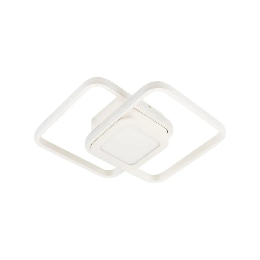 DUOFORM LED lustr 21W, 3 čtverce, studené/teplé/neutrální světlo, bílá Aplikované LED lustry Výchozí název Alessandro Design