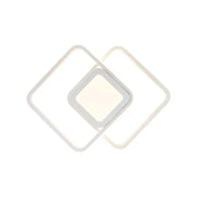 DUOFORM LED lustr 21W, 3 čtverce, studené/teplé/neutrální světlo, bílá Aplikované LED lustry Výchozí název Alessandro Design