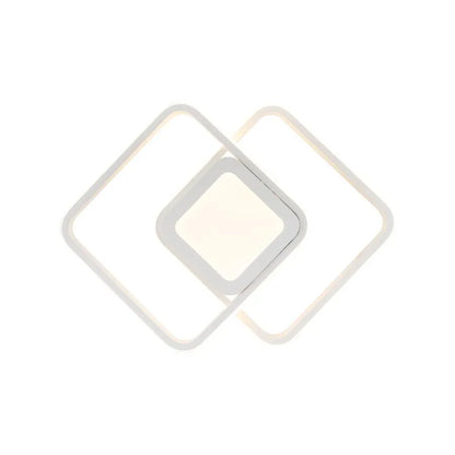DUOFORM LED lustr 21W, 3 čtverce, studené/teplé/neutrální světlo, bílá Aplikované LED lustry Výchozí název Alessandro Design