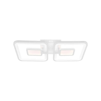 LED lustr s dálkovým ovládáním FELIX 28W, 2 čtverce, studené/teplé/neutrální světlo, stmívatelné, bílý LED lustr s dálkovým ovládáním Výchozí název Alessandro Design
