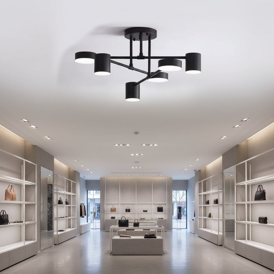 LED lustr GALIOS 26W, 6 prvků, studené/teplé/neutrální světlo, černá Aplikované LED lustry Výchozí název Alessandro Design