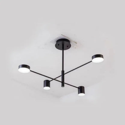 GALIOS LED lustr 48W, 4 prvky, studené/teplé/neutrální světlo, černá Moderní lustry Výchozí název Alessandro Design