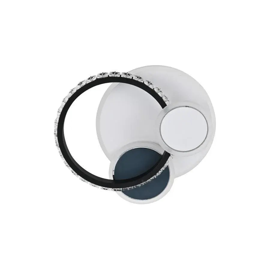Křišťálový LED lustr GELLA 48W, Kulatý, Studené/Teplé/Neutrální světlo, Bílý Černý LED lustr Výchozí název Alessandro Design