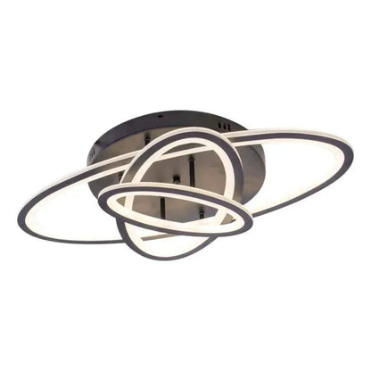 LED lustr s dálkovým ovládáním TIANA 78W, 3 elipsy, studené/teplé/neutrální světlo, stmívatelné, černé LED lustry s dálkovým ovládáním Výchozí název Alessandro Design