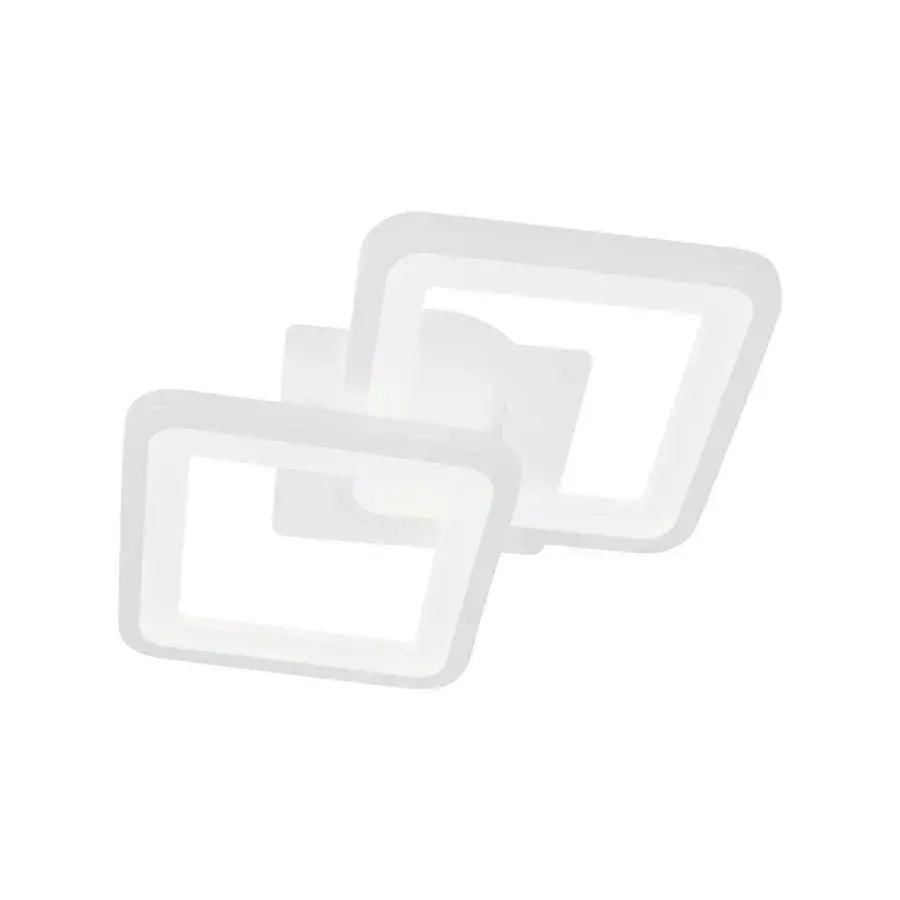 GIANI LED stropní svítidlo 26W, 2 čtverce, studené/teplé/neutrální světlo, bílá