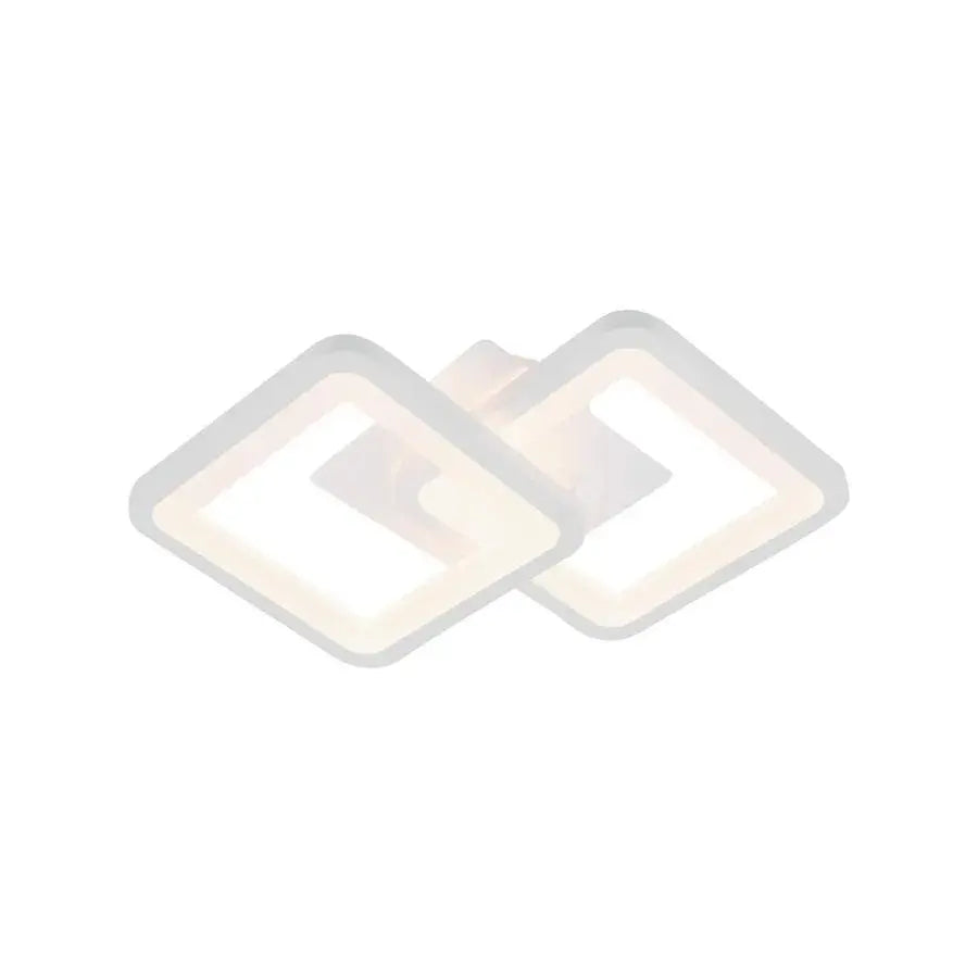 GIANI LED stropní svítidlo 26W, 2 čtverce, studené/teplé/neutrální světlo, bílá