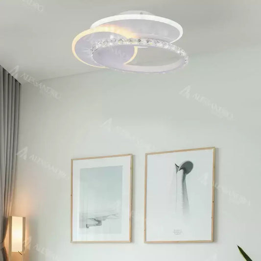 LED stropní svítidlo s krystalem HOLLANCE 24W, 3 prvky, studené/teplé/neutrální světlo, bílá