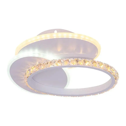 LED stropní svítidlo s krystalem HOLLANCE 24W, 3 prvky, studené/teplé/neutrální světlo, bílá