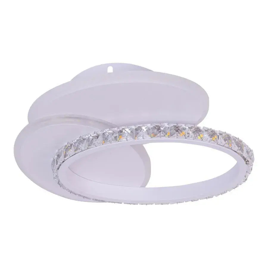 LED stropní svítidlo s krystalem HOLLANCE 24W, 3 prvky, studené/teplé/neutrální světlo, bílá