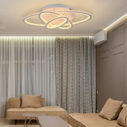 LED lustr s dálkovým ovládáním TIANA 78W, 3 elipsy, studené/teplé/neutrální světlo, stmívatelné, bílý LED lustr s dálkovým ovládáním Výchozí název Alessandro Design