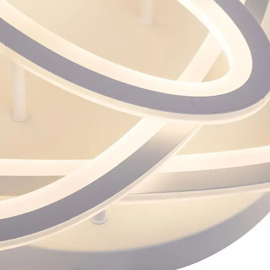 LED lustr s dálkovým ovládáním TIANA 78W, 3 elipsy, studené/teplé/neutrální světlo, stmívatelné, bílý LED lustr s dálkovým ovládáním Výchozí název Alessandro Design