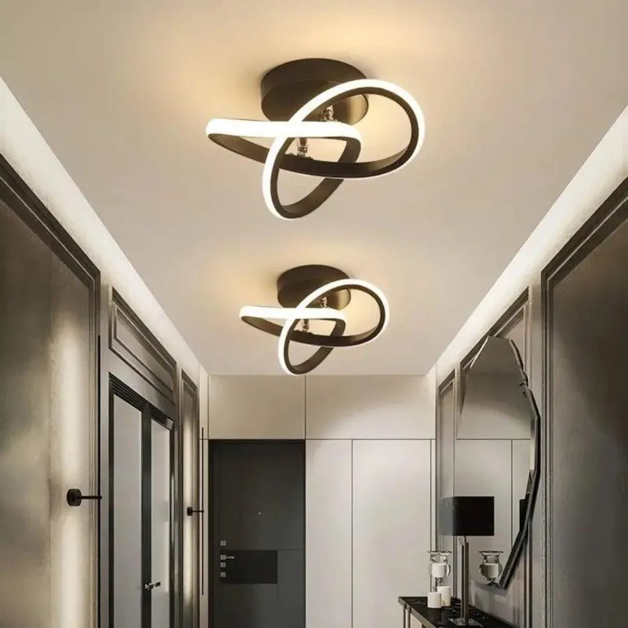 LED lustr VERTEX Flow 24W, průměr 25cm, studené/teplé/neutrální světlo, černá Aplikované LED lustry Výchozí název Alessandro Design