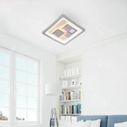 LED lustr KEREN 33W, čtvercový, studené/teplé/neutrální světlo 3000K/4000K/6000K, bílé, kovové a akrylové LED lustry Výchozí název Alessandro Design