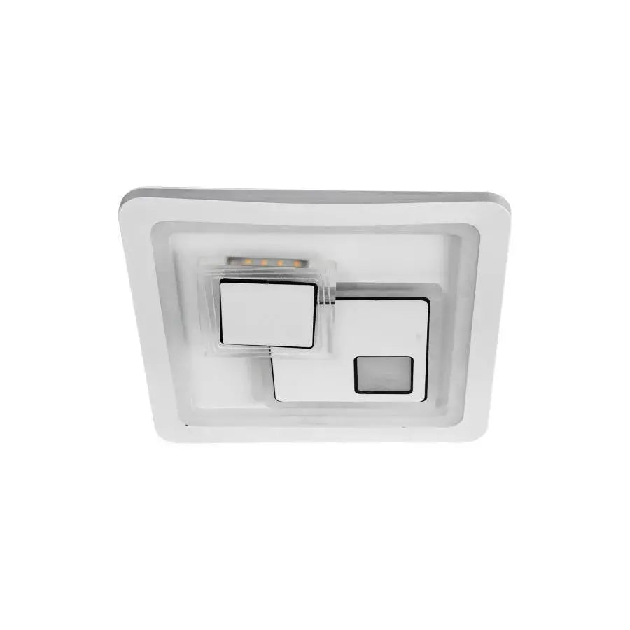LED lustr KEREN 33W, čtvercový, studené/teplé/neutrální světlo 3000K/4000K/6000K, bílé, kovové a akrylové LED lustry Výchozí název Alessandro Design