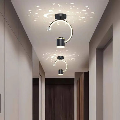 LED lustr KENYA 34W, studené/teplé/neutrální světlo, černý LED lustr Výchozí název Alessandro Design
