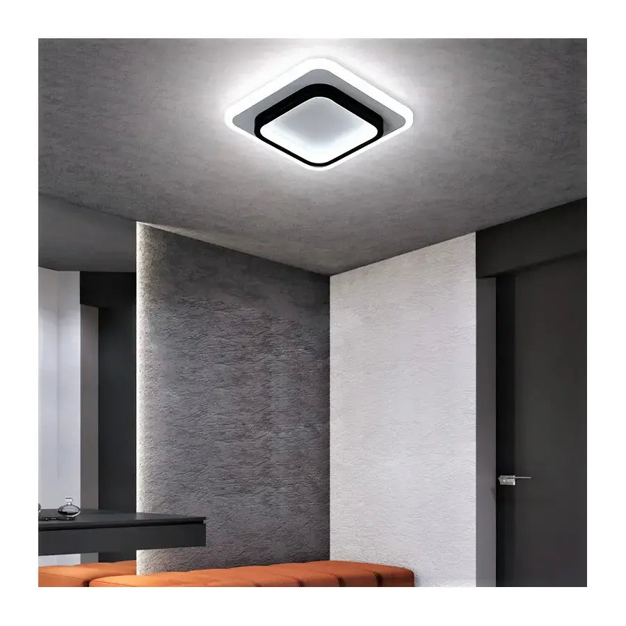 KHAI 20W LED stropní svítidlo, studené/teplé/neutrální světlo, černá bílá