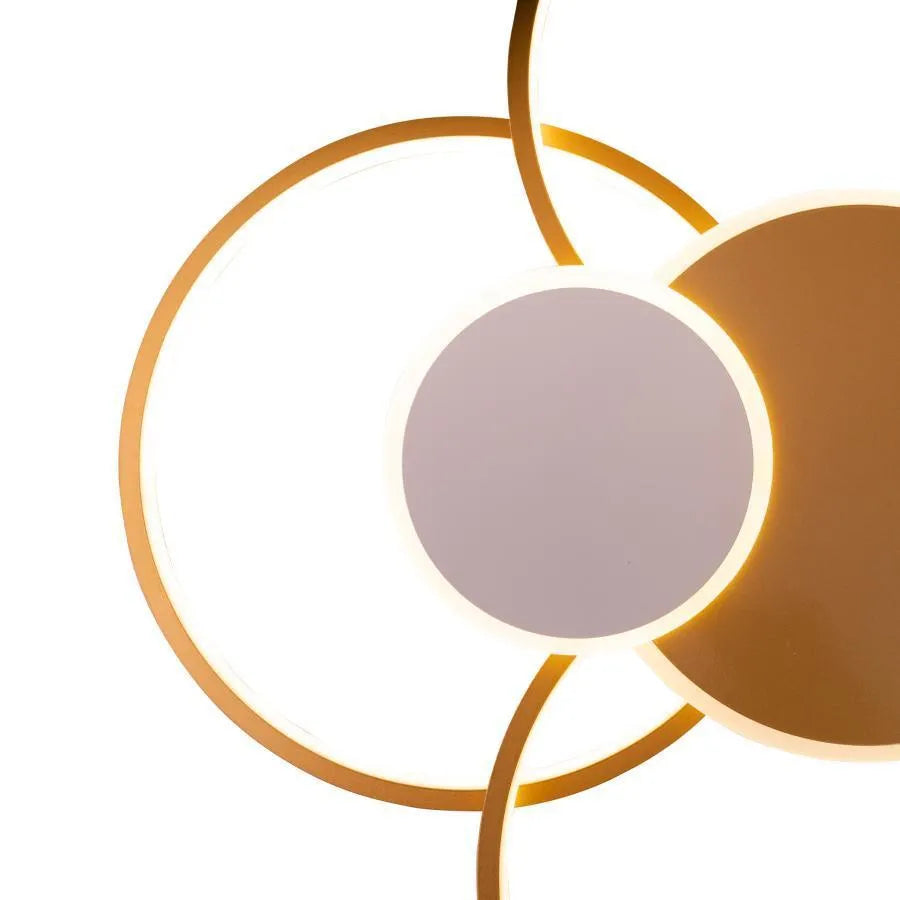 LED lustr s dálkovým ovládáním KILLIAN 74W, 6 kruhů, studené/teplé/neutrální světlo, stmívatelné, zlato bílé LED lustry s dálkovým ovládáním Výchozí název Alessandro Design