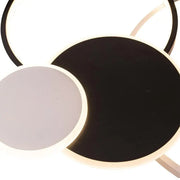LED lustr s dálkovým ovládáním KILLIAN 80W, 4 kruhy, studené/teplé/neutrální světlo, stmívatelné, černá bílá LED lustry s dálkovým ovládáním Výchozí název Alessandro Design