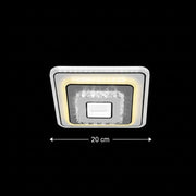 Křišťálový LED lustr MITA 39W, 20x20cm, čtvercový, studené/teplé/neutrální světlo, bílé LED lustry Výchozí název Alessandro Design