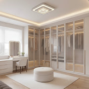 Křišťálový LED lustr MITA 39W, 20x20cm, čtvercový, studené/teplé/neutrální světlo, bílé LED lustry Výchozí název Alessandro Design