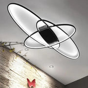 LED lustr s dálkovým ovládáním ORBITA 74W, 3 Elements, Ovál, Studené/Teplé/Neutrální světlo, Stmívatelné, Černé LED lustry s dálkovým ovládáním Výchozí název Alessandro Design