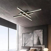 LED lustr s dálkovým ovládáním MORA 80W, 4 prvky, lineární, studené/teplé/neutrální světlo, stmívatelné, černé LED lustry s dálkovým ovládáním Výchozí název Alessandro Design