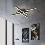 LED lustr s dálkovým ovládáním MORA 80W, 4 prvky, lineární, studené/teplé/neutrální světlo, stmívatelné, černé LED lustry s dálkovým ovládáním Výchozí název Alessandro Design