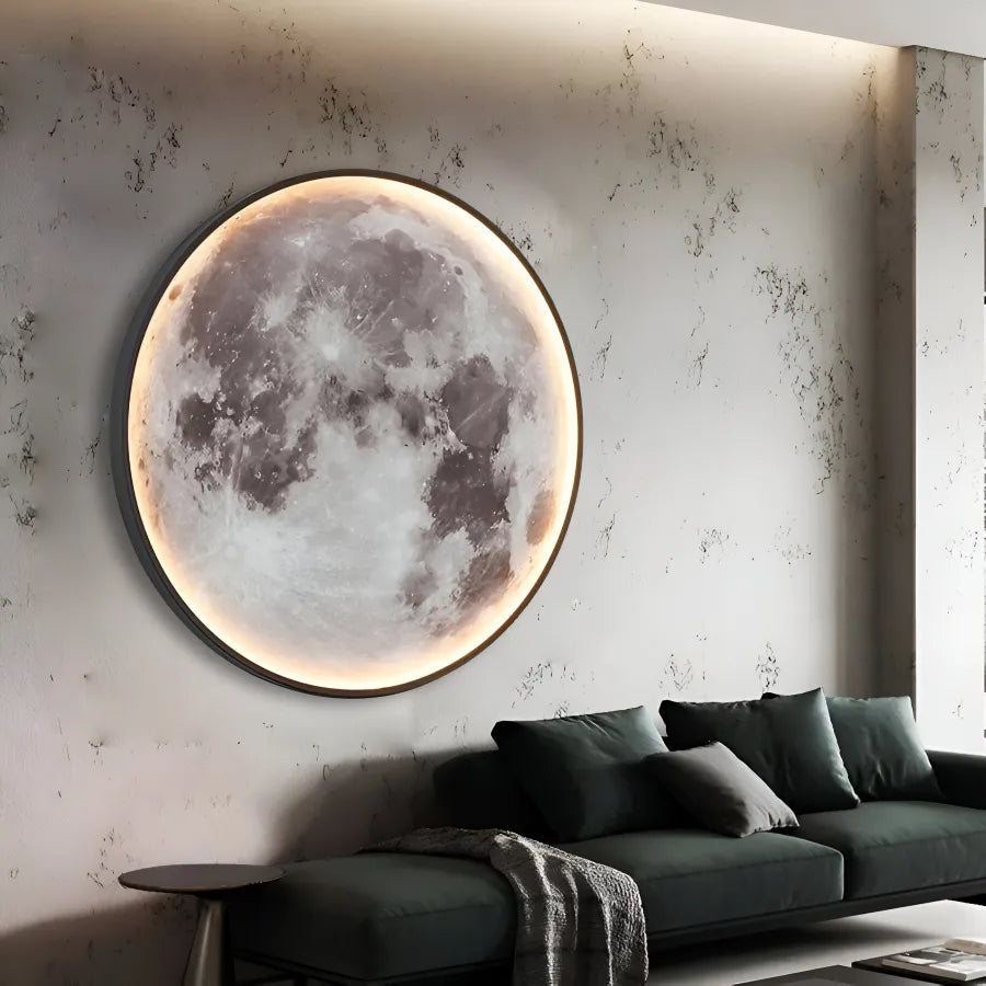 Moon Dekorativní LED nástěnné světlo 54W Průměr 80CM Teplé Neutrální Studené světlo 3000/4000/6000K LED lustry s dálkovým ovládáním Výchozí název Alessandro Design