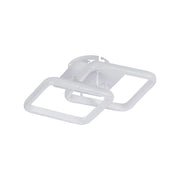 LED lustr LILIA 20W, 2 čtverce, studené/teplé/neutrální světlo, bílá