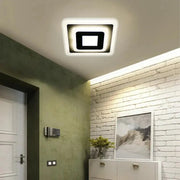 LED lustr MORNIKA 14W, průměr 25cm, čtvercový, neutrální světlo, bílý LED lustr Výchozí název Alessandro Design