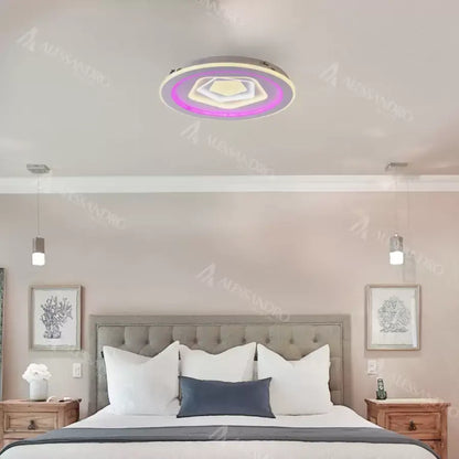 LED lustr s dálkovým ovládáním MEIRA RGB, 180W, studené/teplé/neutrální světlo, stmívatelné, bílé LED lustry s dálkovým ovládáním Výchozí název Alessandro Design